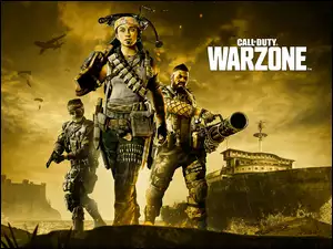 Kobieta i mężczyźni w grze Call of Duty Warzone