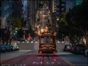 San Francisco, Stany Zjednoczone, Ulica, Tramwaj, Kalifornia
