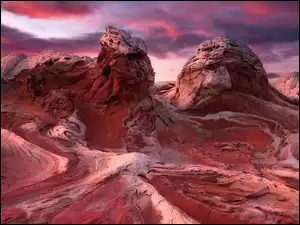Czerwone, Skały, Stany Zjednoczone, Góry, Arizona, Vermilion Cliffs, White Pocket