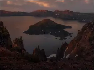 Mount Mazama, Stany Zjednoczone, Góry, Park Narodowy Jeziora Kraterowego, Oregon, Kaldera, Wyspa, Jezioro Kraterowe