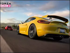 Forza Horizon 3, Żółte, Porsche GT4, Gra