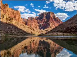 Park Narodowy Wielkiego Kanionu, Góry, Rzeka, Arizona, Skały, Kolorado River, Stany Zjednoczone, Grand Canyon