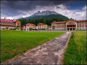 Grand Hotel w miejscowości Toblach we Włoszech