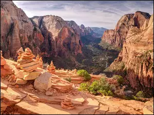 Kanion, Zion Canyon, Stany Zjednoczone, Góry, Utah, Park Narodowy Zion, Skały