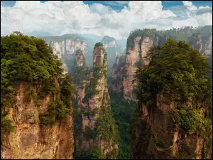 Kanion w prowincji Hunan w Chinach
