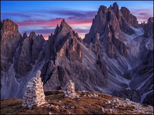 Dolomity, Góry, Skały, Kamienie, Masyw Cadini di Misurina, Włochy