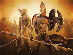 Excalibur i Styanax w grze Warframe