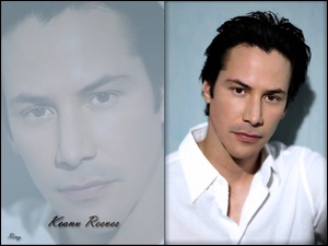 Keanu Reeves, biała koszula