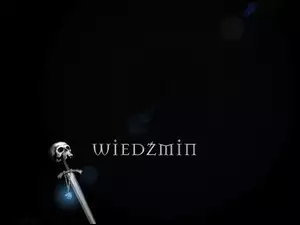 The Witcher, czaszka, miecz, amulet