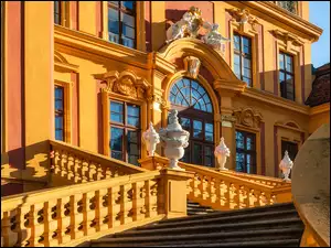 Schody do zamku Schloss Favorite w Ludwigsburgu