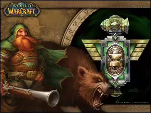 krasnolud, fant World Of Warcraft, niedźwiedź, fantasy