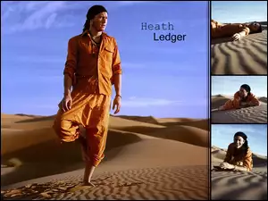 pustynia, Heath Ledger, pomarańczowy strój