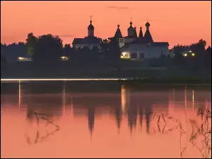 Prawosławny klasztor Monaster Terapontowski we rosyjskiej wsi Ferapontovo