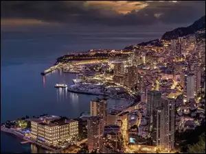 Monako, Morze, Domy, Wieżowce