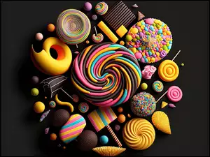 Cukierki, Kolorowe, Słodycze, Czekolada