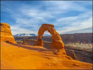 Skały, Park Narodowy Arches, Delicate Arch, Stany Zjednoczone, Łuk skalny, Utah