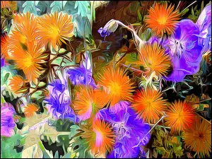 Kwiaty w grafice fractailus