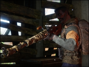 Mężczyzna z bronią w grze Destiny 2