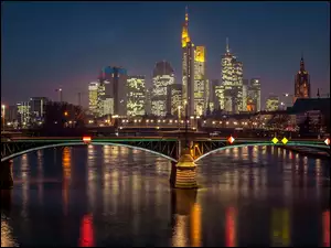 Budynki, Frankfurt, Niemcy, Most