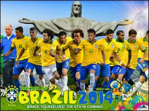 Plakat, PiĹkarze, Ĺwiata, Brazylia, Mistrzostwa, 2014