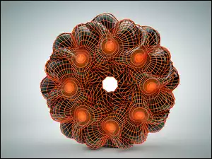 Grafika wektorowa 3D kule w siatce