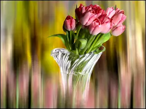 Graficzny bukiet tulipanów