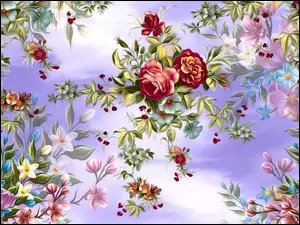 Różyczki i inne kwiatki w grafice