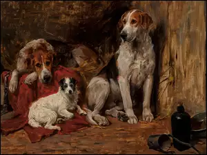 Namalowane psy Jack Russel terrier