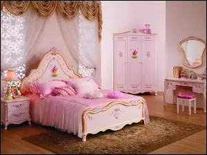 Różowa sypialnia dziewczynki