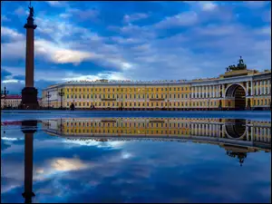Plac, Woda, Petersburg, Rosja, Pomnik