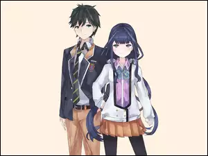 dziewczyna i chłopak w Manga Anime