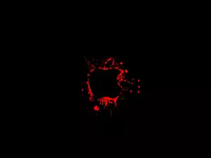 Apple, TĹo, Logo, Czerwone, Czarne