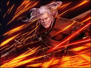The Witcher 3 Wild Hunt, OgieĹ, WiedĹşmin 3 Dziki Gon, Gra, Geralt z Rivii