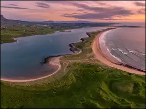 Morze, Wybrzeże, Góra, Hrabstwo Sligo, Plaża, Ben Bulben, Irlandia, Streedagh Beach