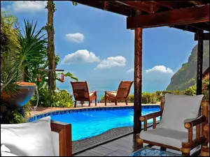 Karaiby, Hotel, Basen, Saint Lucia