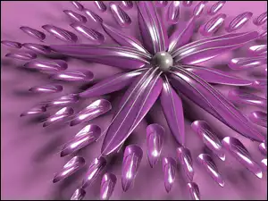 Wektorowa grafika 3D z kwiatem