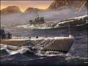 OkrÄty podwodne na morzu z gry World of Warships