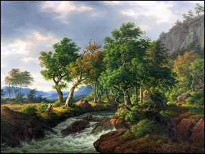 Rzeka w malarstwie Frederika Christiana Kiaerskou