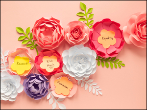Kwiaty, 8 Marca, Kolorowe, DzieĹ Kobiet, Napis