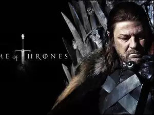 Plakat z aktorem Sean Bean odtwórcą roli Eddard Stark w filmie Gra o Tron