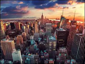 Nowy Jork i wieżowce z lotu ptaka