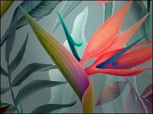 Abstrakcja kolorowe kwiaty