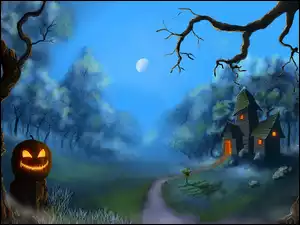 Dom, Halloween, Dynia