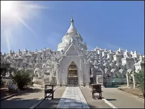 Buddyjska, Świątynia, Min Kun, Mjanma, Pagoda Hsinbyume, Birma