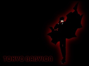 mężczyzna, Tokyo Babylon, czarny strój