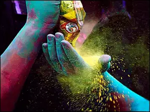 Farba, Bodypainting, Ręce, Kolorowa