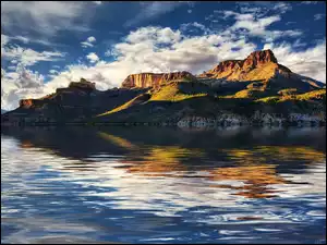 Arizona, Odbicie, Góry, Jezioro, Hrabstwo Apache