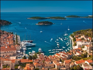 Hvar, Wyspy, Adriatyk, Chorwacja, Panorama