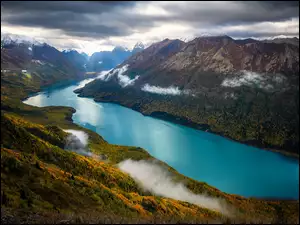 Eklutna Lake, Jezioro, Gmina Anchorage, Stany Zjednoczone, Góry, Alaska
