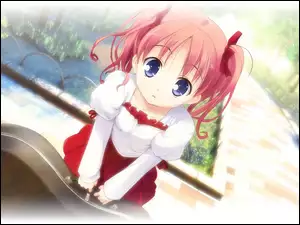 Ogród, Anime, Futerał, Dziewczyna, Manga